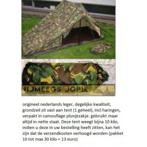 Militaire woodland puptent