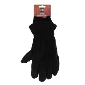Zwarte heren thermische thinsulate/fleece handschoenen van het merk heatkeeper