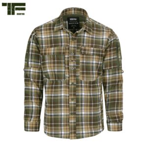 Task Force 2215 Flannel contracter ruitjes hemd kleuren wit/groen/geel/zwart
