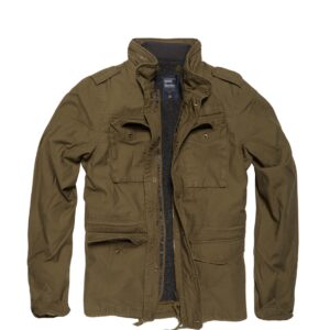 Olijf groene parka grond van het merk vintage industries