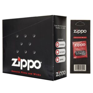Zippo doos met 24 zippo wicks erin