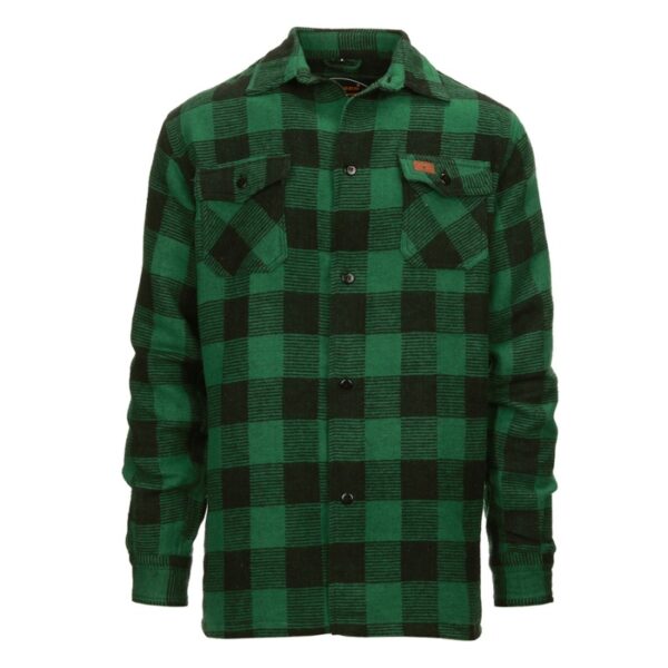 Groene dikke houthakkers hemd