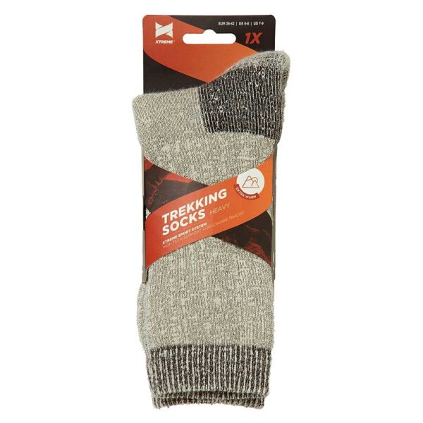 Grijze volwassen thermo zware tracking sokken van het merk xtreme