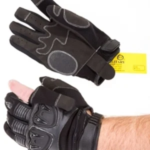 Zwarte tactical airsoft handschoenen met flexibele trigger-finger
