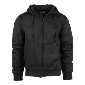 Zwarte hoodie met rits sluiting van het merk fostex