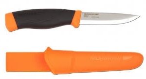 Oranje companion clampack mes van het merk mora