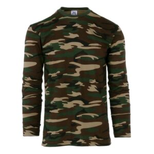 Woodland camouflage t-shirt met lange mouw van het merk fostex