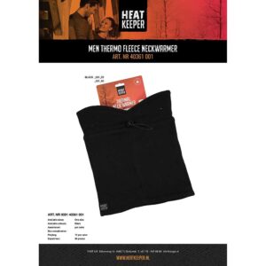 Zwarte heren thermal fleece nekwarmer van het merk heatkeeper