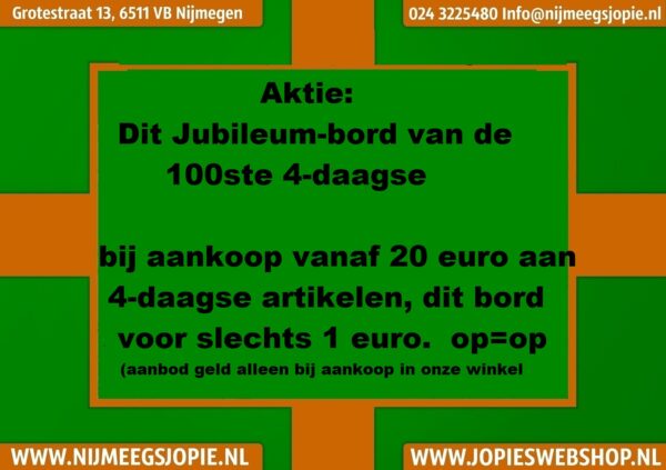 vierdaagse bord aanbieding